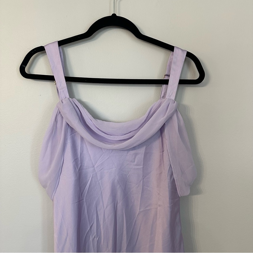 Show Me Your MuMu Women’s Bella Maxi Dress in Lavender Luxe Satin Sz M NWOT - Picture 3 of 11